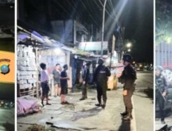 Patroli Dini Hari Brimob Sumut Perkuat Keamanan Kota Medan Sambangi Pos Kamling dan Pelaku UMKM