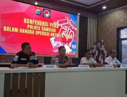 Polres Samosir Gelar Press Release : Ungkap 4 Kasus Pidana Narkotika dan 7 Tersangka