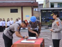 Tegaskan Pelayanan Humanis, Kapolres Samosir Pimpin Pelantikan Kabag Log dan Sertijab Kasat Reskrim