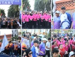 Polresta Deli Serdang Ikuti Fun Walk Peringati Hari Jadi Ke-80 Kabupaten DS dan HUT APKASI ke 26
