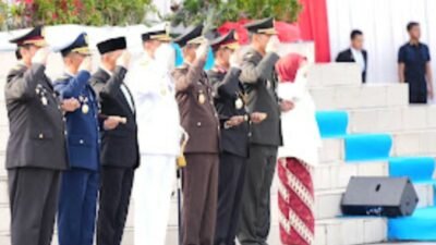 Kapolda Sumut Hadiri Upacara HUT ke-81 RI di Lapangan Astaka