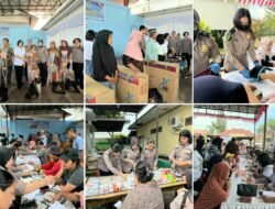 Polwan Polda Sumut Bakti Kesehatan, 200 Warga Belawan Pengobatan Gratis