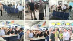 Kapolresta Deli Serdang Dampingi Wakapoldasu Tinjau Bandara Kualanamu Terkait Pembatalan Penerbangan