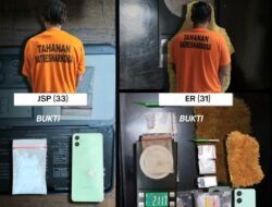 Satresnarkoba Polres Binjai Tangkap Dua Pengedar 3,941 gram Sabu Diamankan