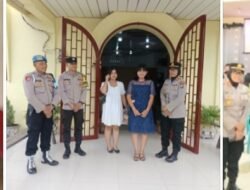 Mewakili Kapolres, Kapolsek Binjai Menyapa Jemaat Gereja dan Kegiatan Sosial