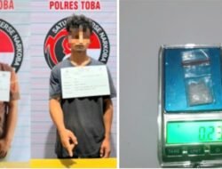 Satresnarkoba Polres Toba Tangkap 2 Pelaku Pengedar dan Kurir Sabu