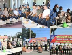 Waka Polres Binjai Hadiri Pemusnahan Barang Bukti di Kejaksaan Negeri