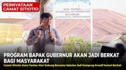 Camat Sitiotio: Program Kampung Kreatif Gubernur Bobby Akan Jadi Berkat Bagi Masyarakat Sabulan