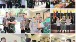 Kapolres Binjai dan Langkat Beri Surprise HUT TNI ke-81 buat Kodim 0203 Batalyon Arhanudse 11/WBY, Batalyon Raider 100/PS